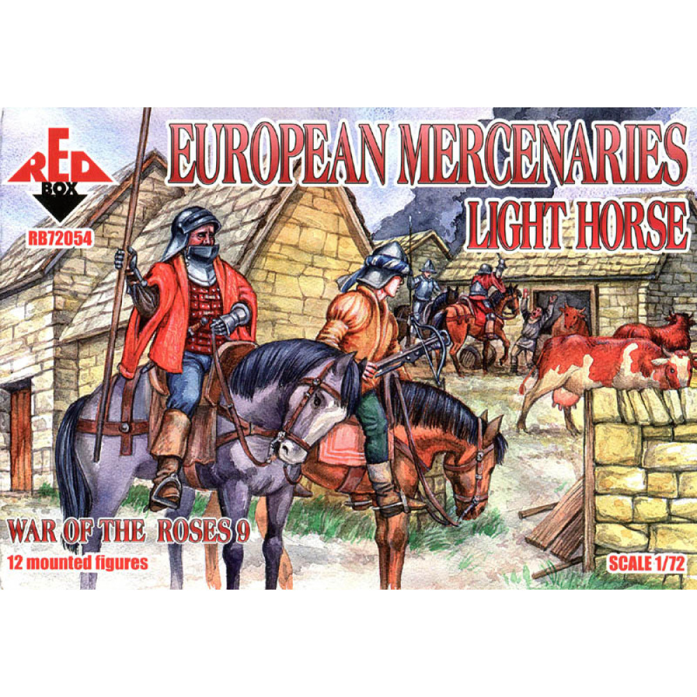 War of the Roses 9. European Mercenaries Light Horse  1/72 RedBox 72054