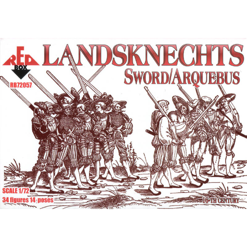 Landsknechts (Sword/Arquebus)  16th century 1/72 RedBox 72057