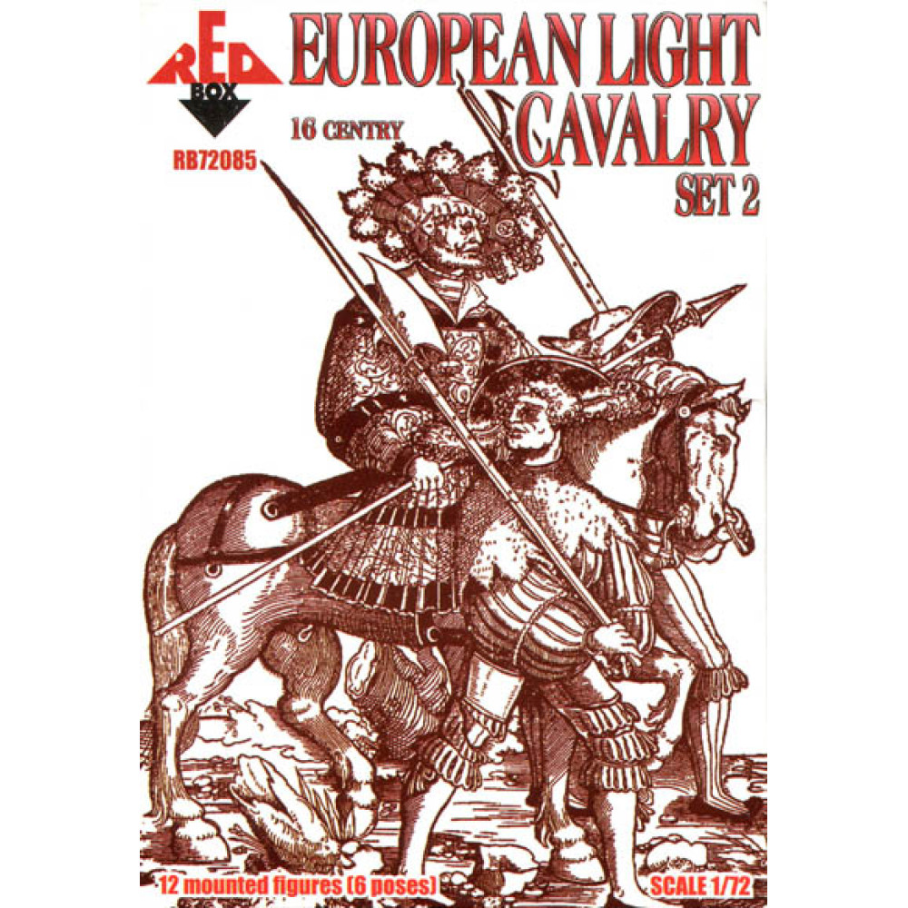 European Light Cavalry.  16 centry. Set 2 1/72 RedBox 72085