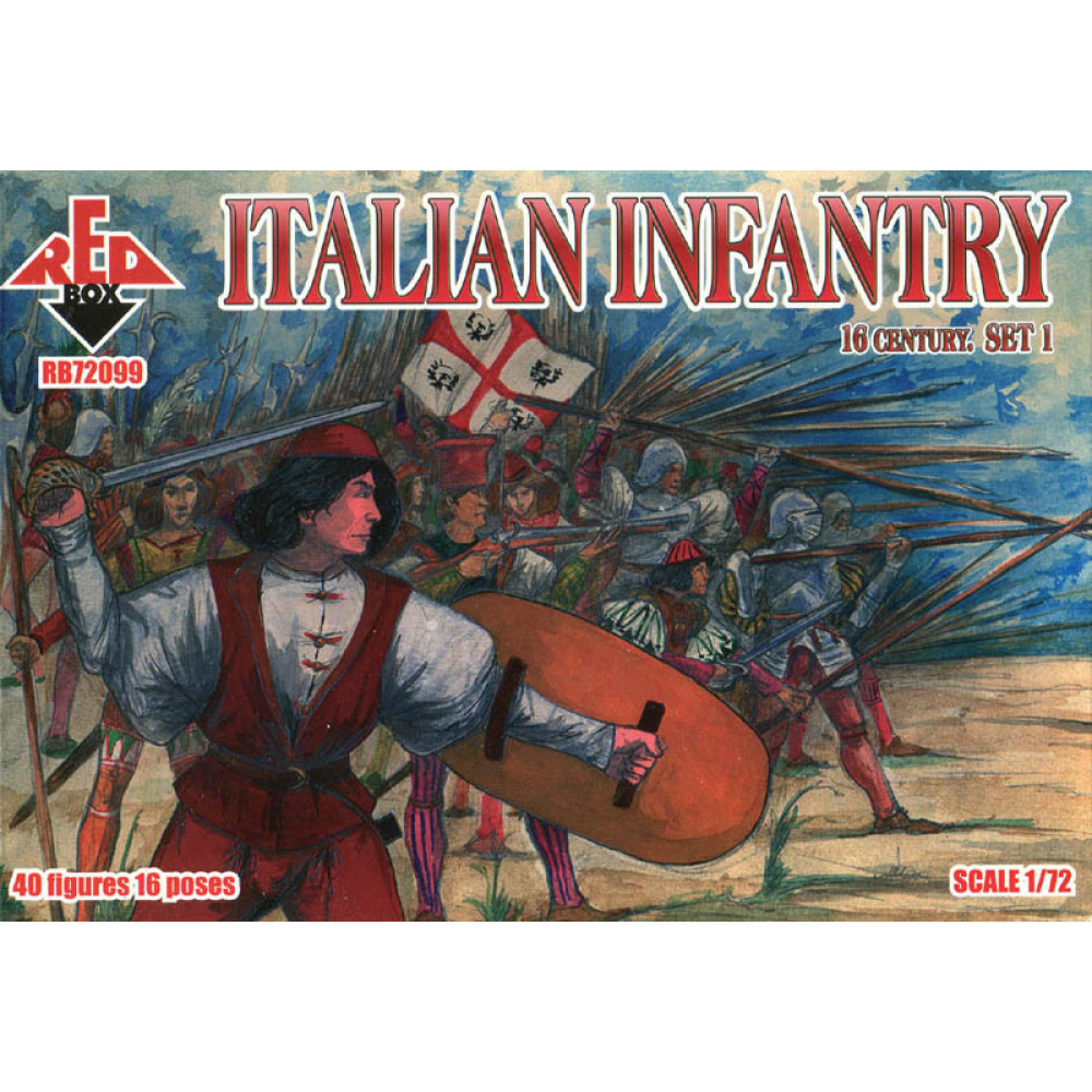 Italian Infantry. Set 1. 16 centry 1/72 RedBox 72099