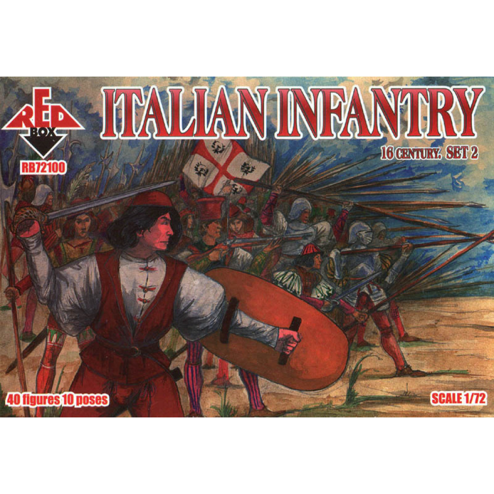 Italian Infantry. Set 2. 16 centry 1/72 RedBox 72100