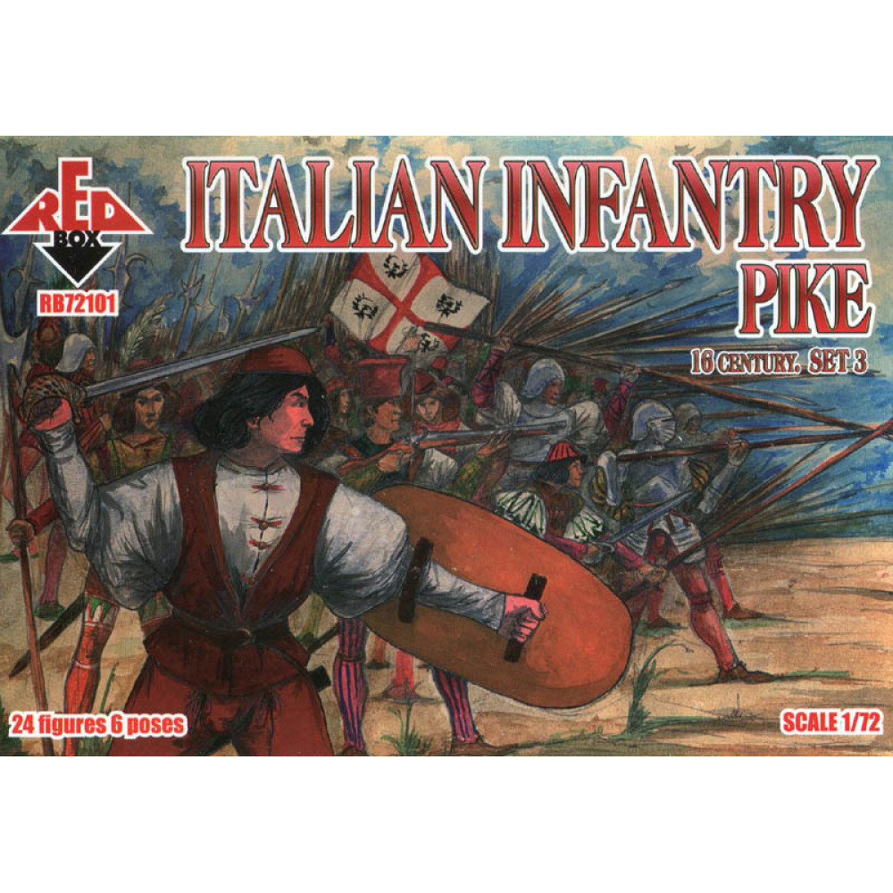 Italian Infantry (Pike) . Set 3. 16 centry  1/72 RedBox 72101