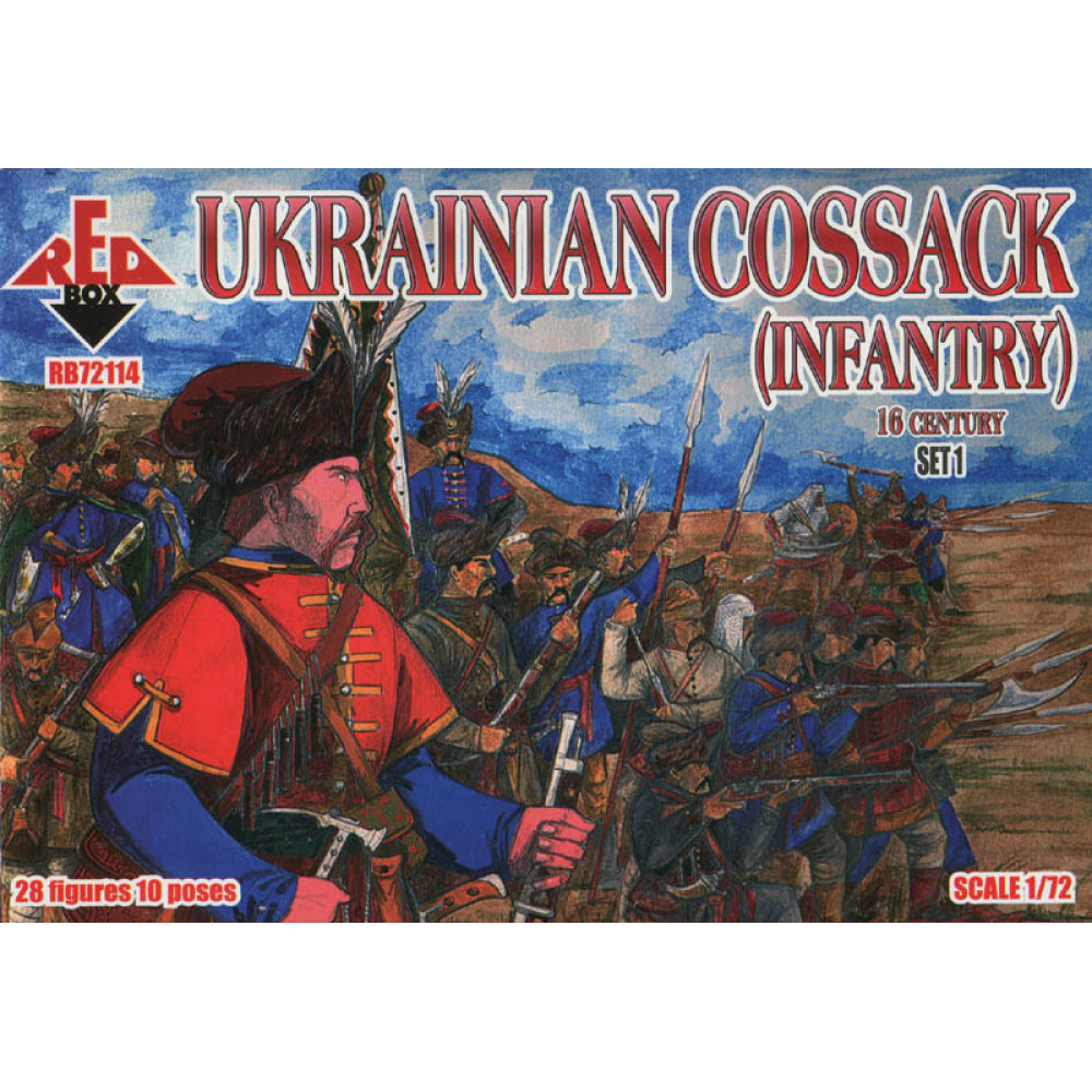 Ukrainian cossack infantry. 16 cent. Set 1  1/72 RedBox 72114