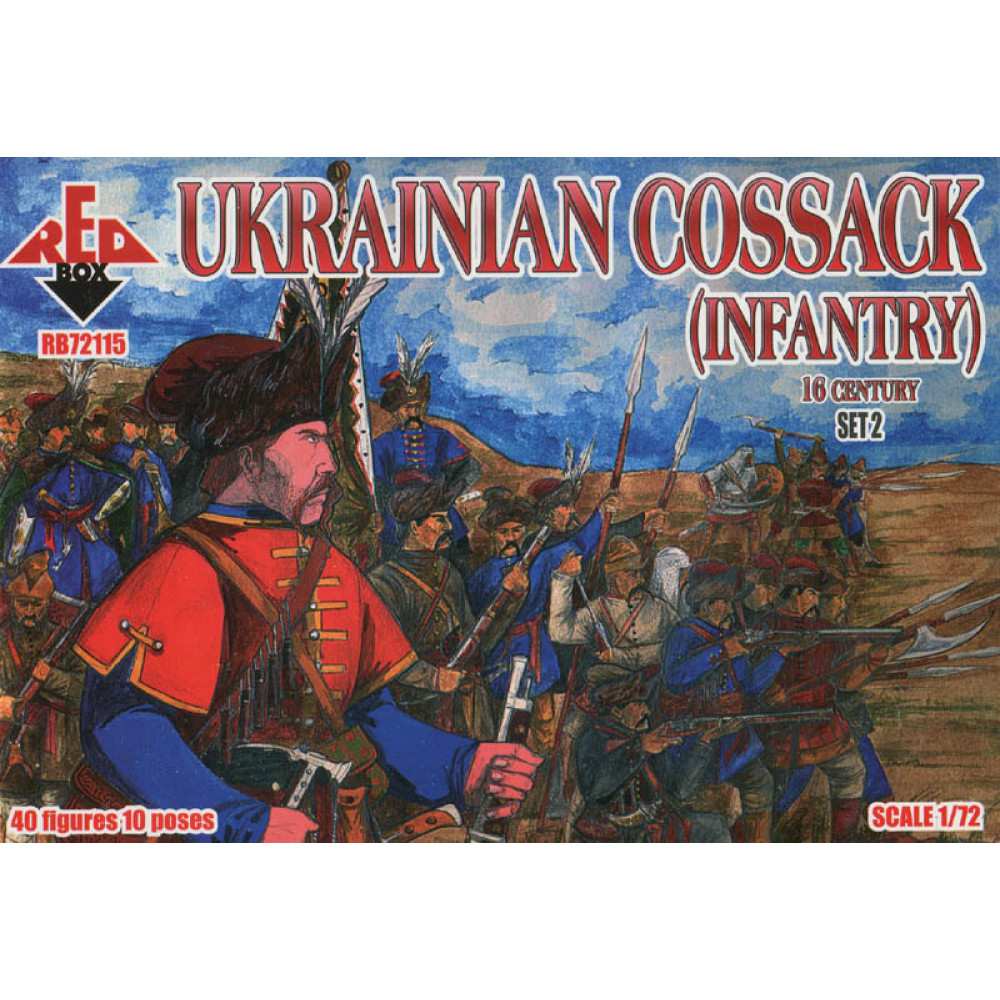 Ukrainian cossack infantry. 16 cent. Set 2  1/72 RedBox 72115