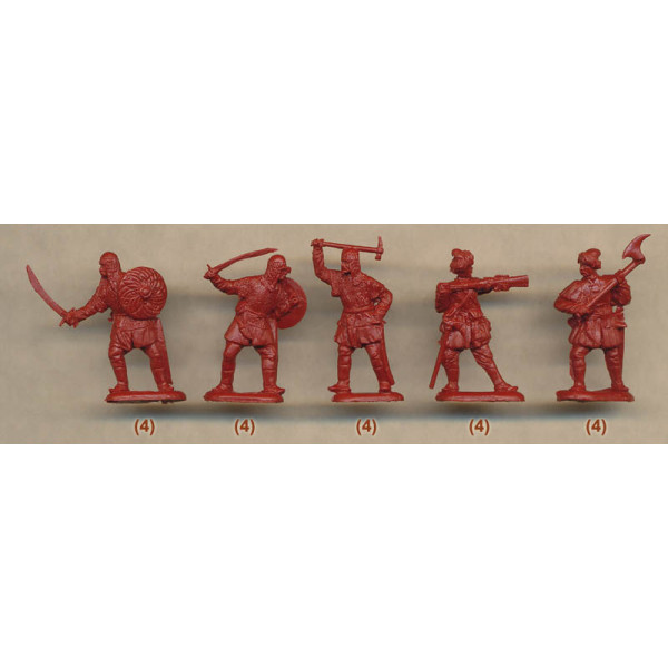 Ukrainian cossack infantry. 16 cent. Set 2  1/72 RedBox 72115