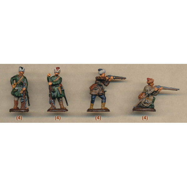 Ukrainian cossack infantry. 16 cent. Set 3  1/72 RedBox 72116