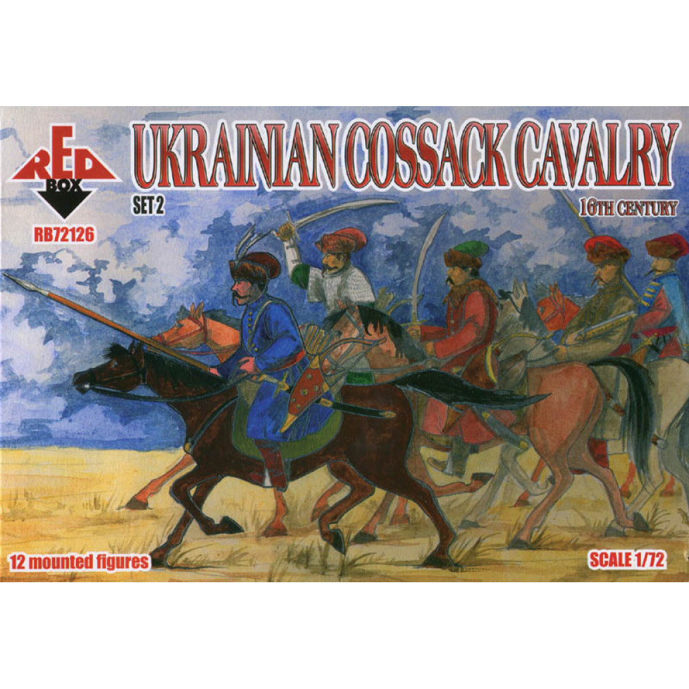 Ukrainian Сossack Cavalry. 16 cent. Set 2  1/72 RedBox 72126