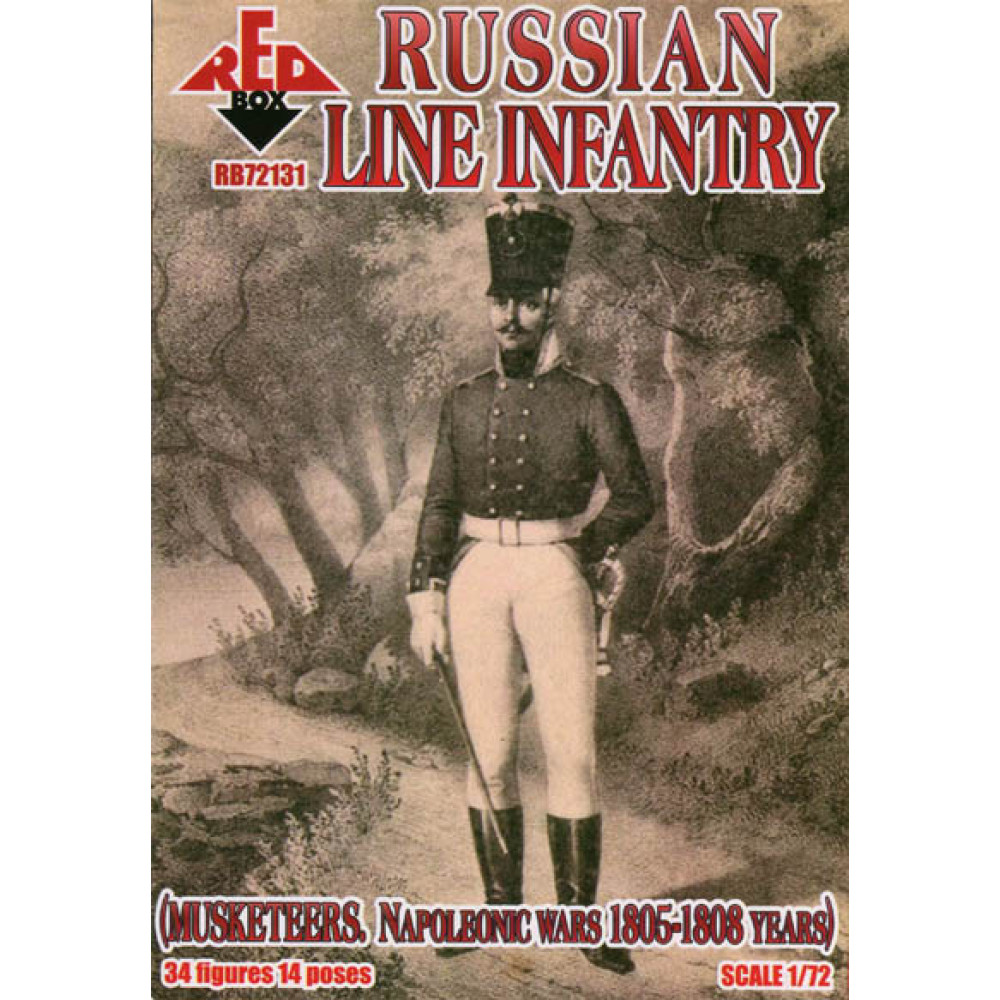 Nap. Russian Line Infantry (Musketeers) 1805-1808  1/72 RedBox 72131