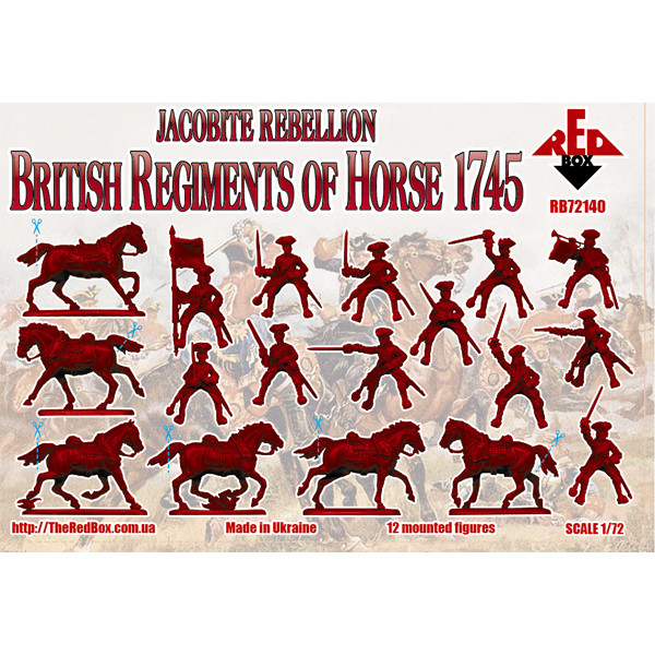 Jacobite Rebellion. British Regiments of Horse 1745  1/72 RedBox 72140