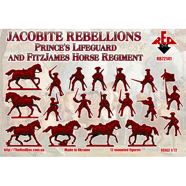 Jacobite Rebellion.Jacobite Cavalry.Prince's Lifeguard and FitzJames Horse Regiment  1/72 RedBox 72141