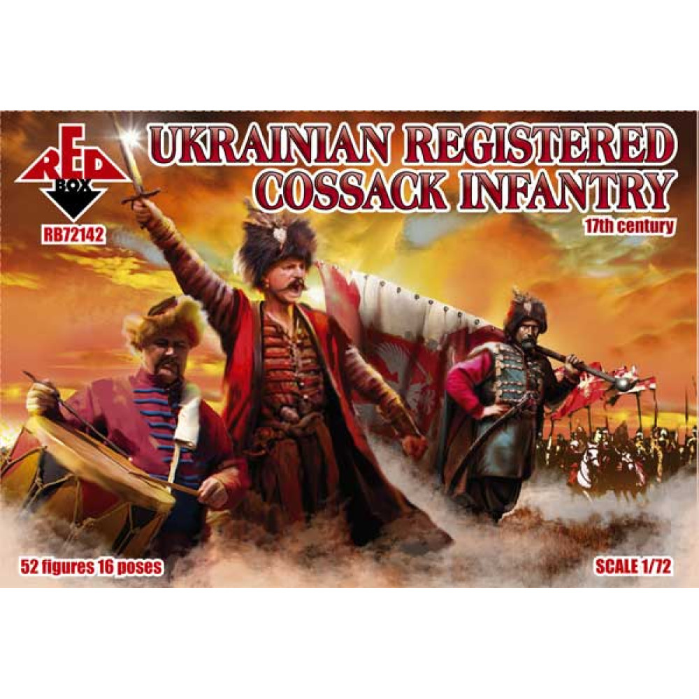 Ukrainian registered cossack infantry. 17 cent (52 figures, 16 poses)  1/72 RedBox 72142