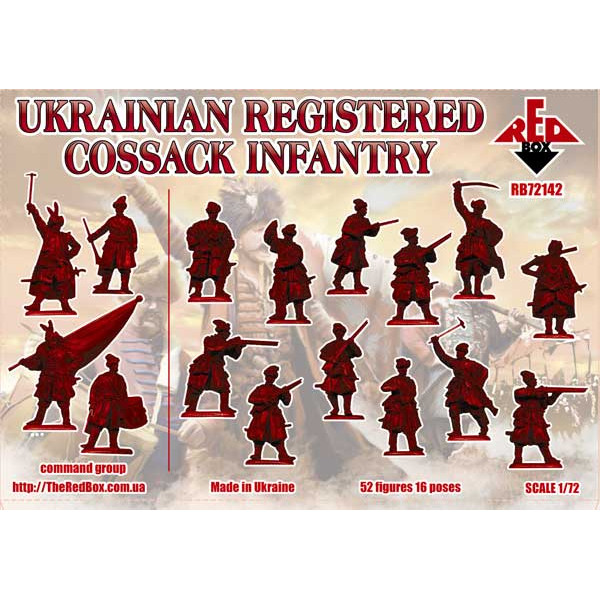 Ukrainian registered cossack infantry. 17 cent (52 figures, 16 poses)  1/72 RedBox 72142