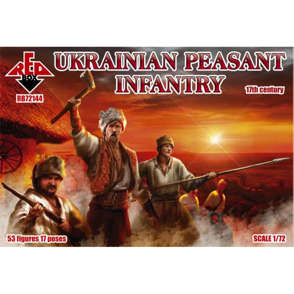 Ukrainian Peasant infantry. 17 cent (53 figures, 17 poses)  1/72 RedBox 72144