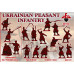 Ukrainian Peasant infantry. 17 cent (53 figures, 17 poses)  1/72 RedBox 72144