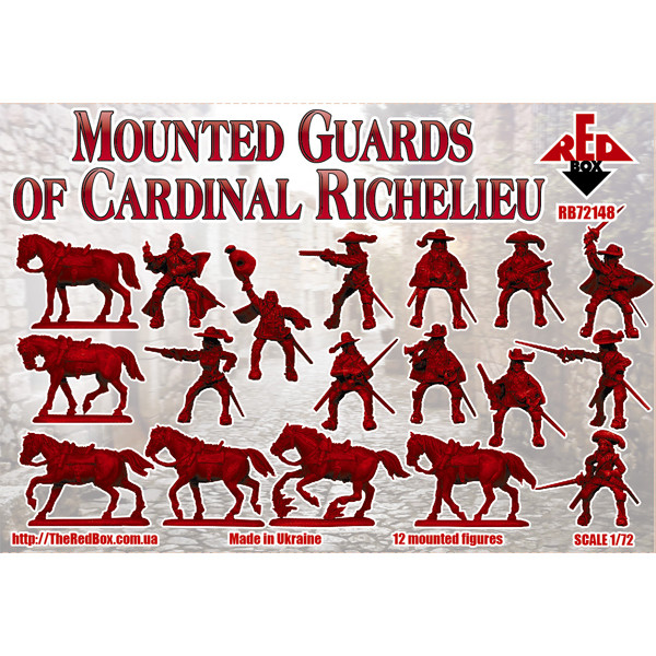 Mounted Guards of Cardinal Richelieu  (12 figures )  1/72 RedBox 72148