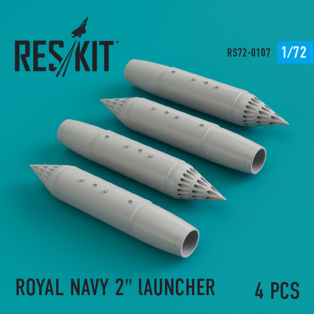 ROYAL NAVY 2" lAUNCHER  (4 pcs) 1/72 ResKit RS72-0107