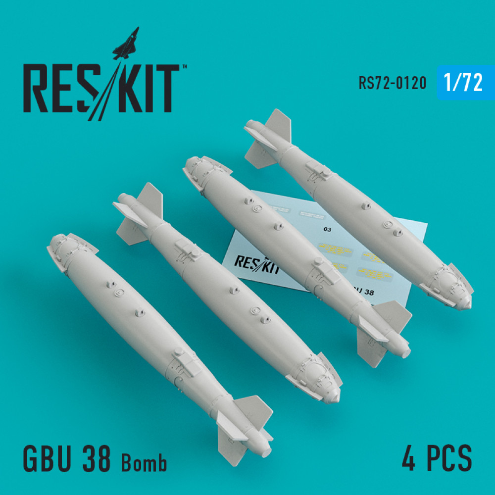 GBU 38 Bomb (4 pcs) 1/72 ResKit RS72-0120