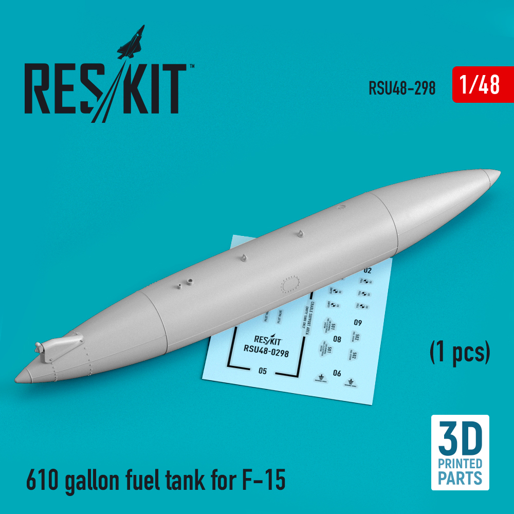 610 gallon fuel tank for F-15 (1 pcs) (3D Printed)   1/48 ResKit RSU48-0298