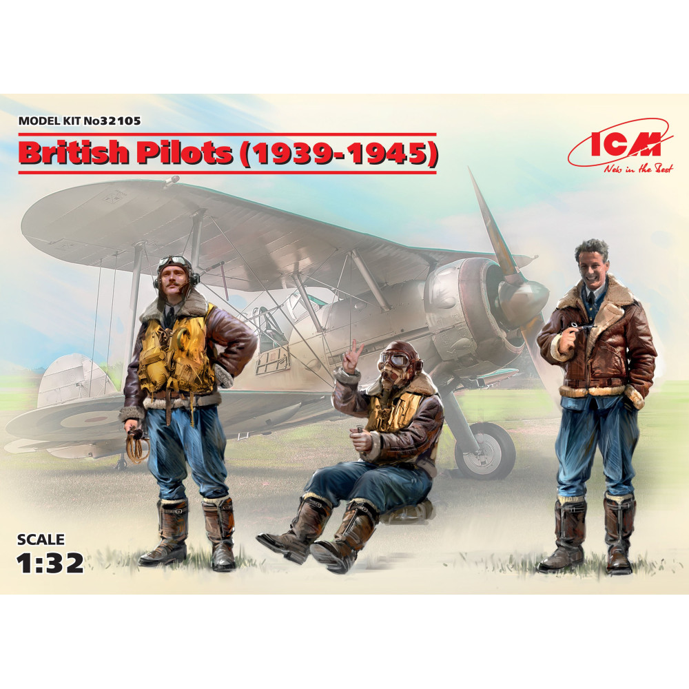 British Pilots (1939-1945) (3 figures)  1/32 ICM 32105