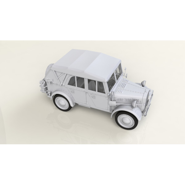 le.gl.Einheitz-Pkw Kfz.1 з тентом, Німецький легкий позашляховий автомобіль ІІ МВ 1/35 ICM 35582