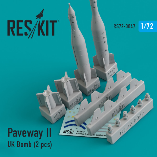 Авіаційна бомба з лазерним наведенням Paveway II (2 шт) 1/72 ResKit RS72-0047