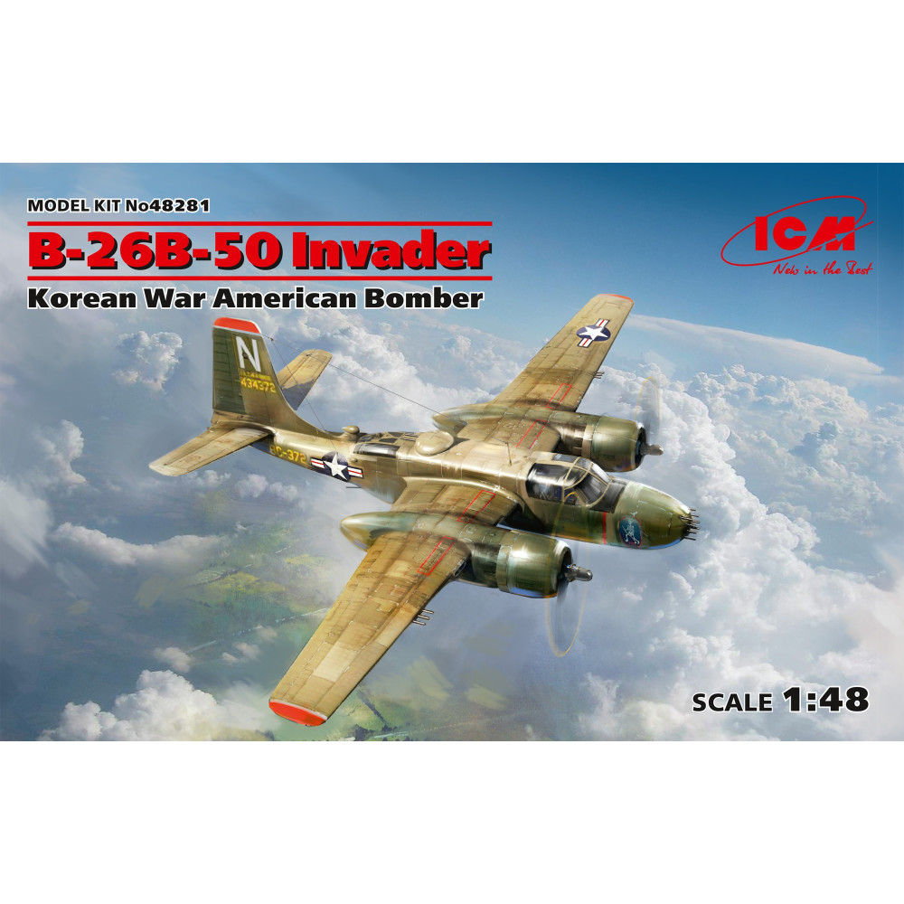 B-26B-50 Invader, Korean War American Bomber  1/48 ICM 48281