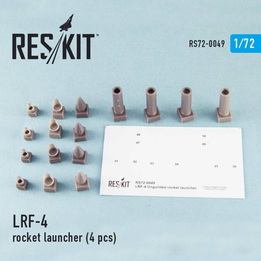 LRF-4 rocket launcher (4 pcs) 1/72 ResKit RS72-0049