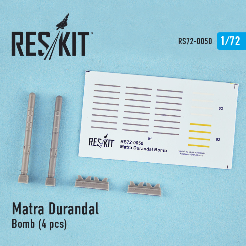 Бетонобійна бомба Matra Durandal (4 шт) 1/72 ResKit RS72-0050 Бетонобійна бомба Matra Durandal (4 шт) 1/72 ResKit RS72-0050