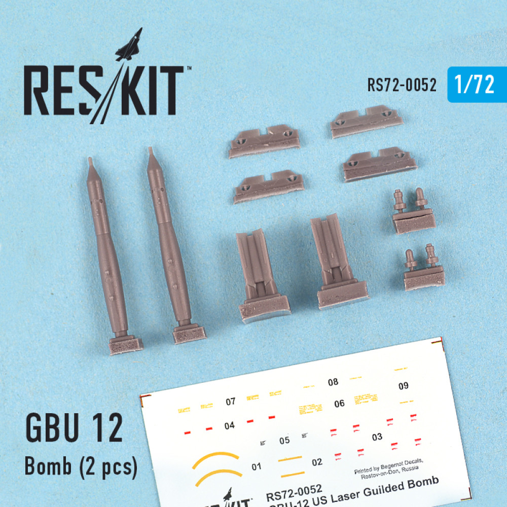  Керована авіаційна бомба GBU-12 (2 шт) 1/72 ResKit RS72-0052