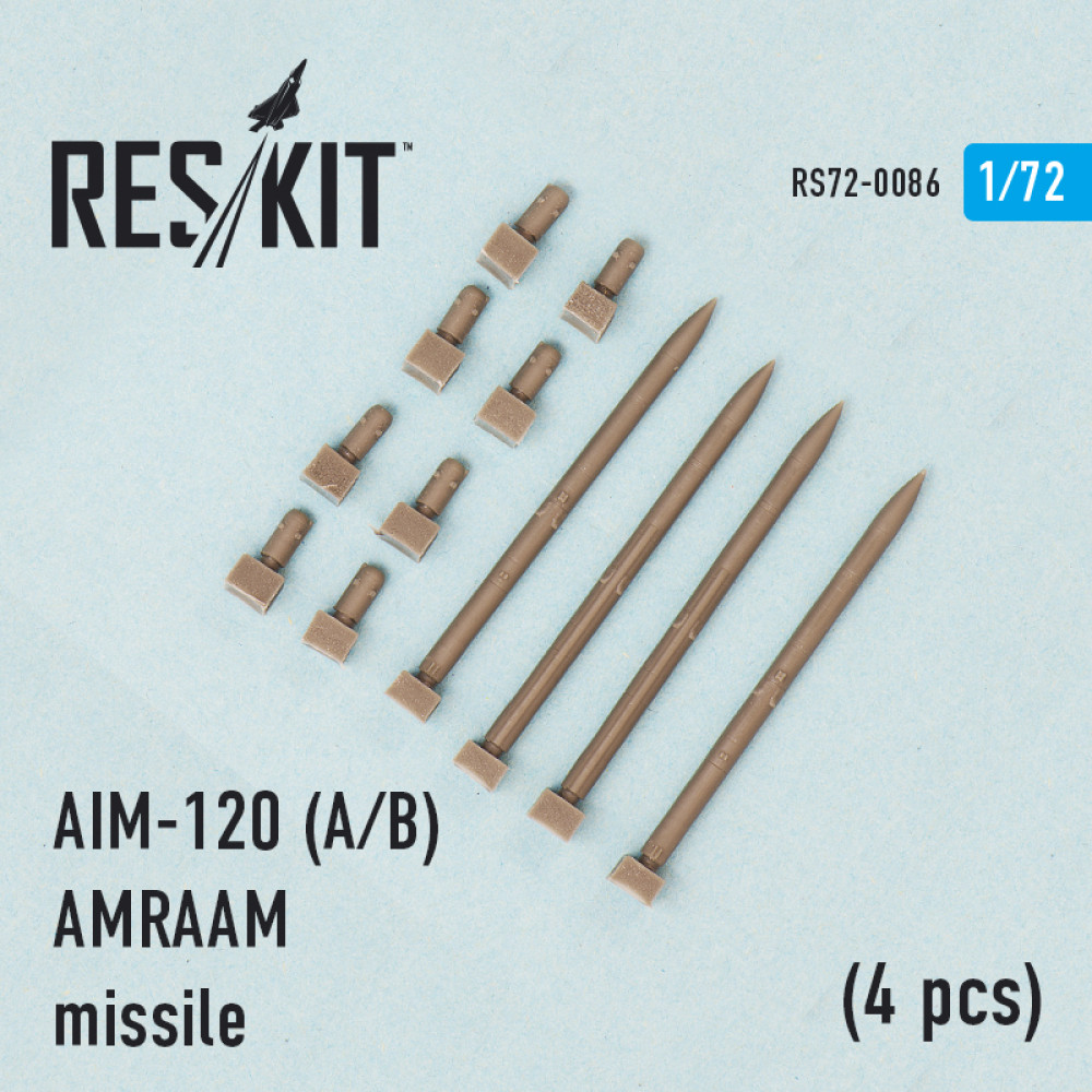 AIM-120 (A/B) AMRAAM missile (4 pcs)  1/72 ResKit RS72-0086