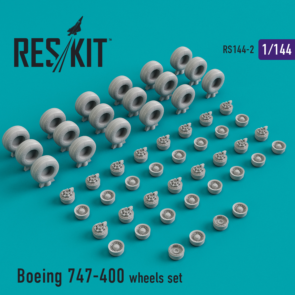 747-400 ER/ERF wheels set (Resin) 1/144 ResKit RS144-002