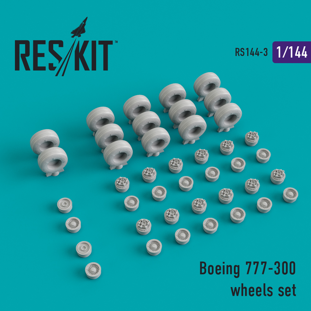 777-300 wheels set (Resin) 1/144 ResKit RS144-0003