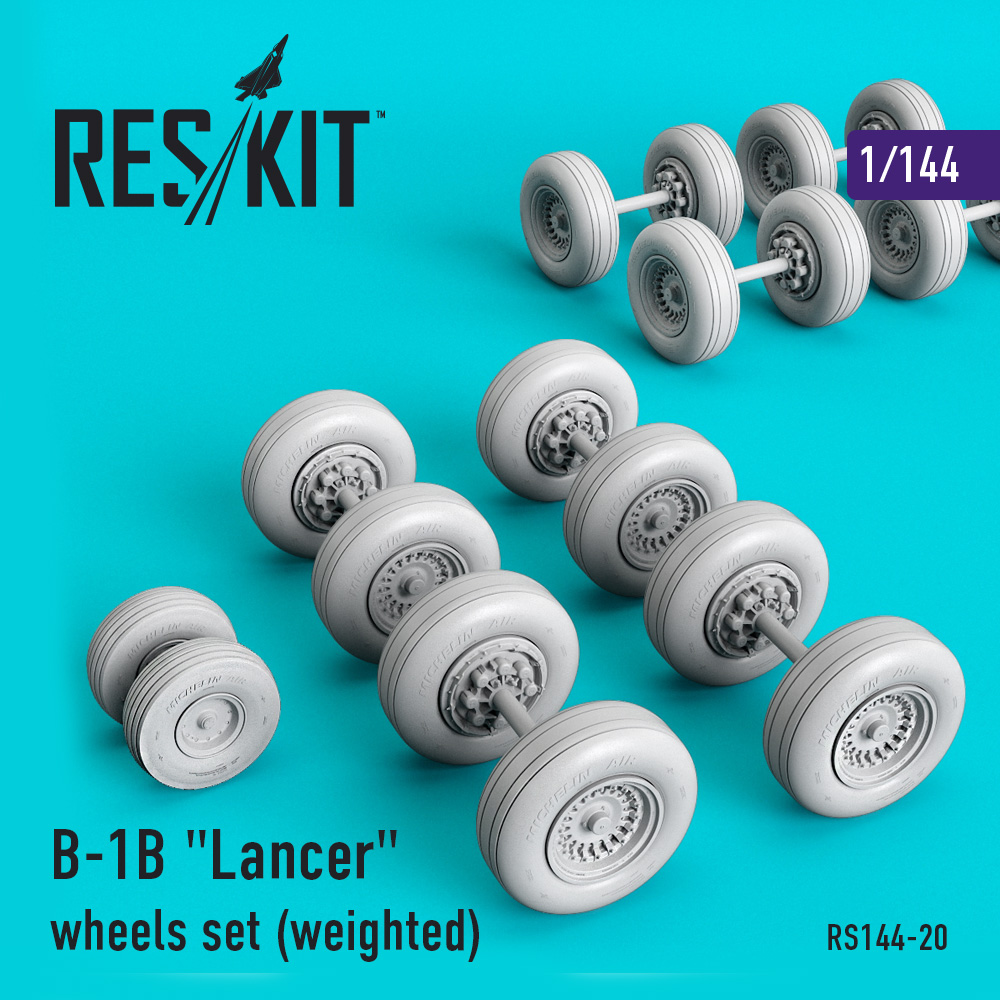 B-1B "Lancer" wheels set (weighted) (Resin) 1/144 ResKit RS144-0020