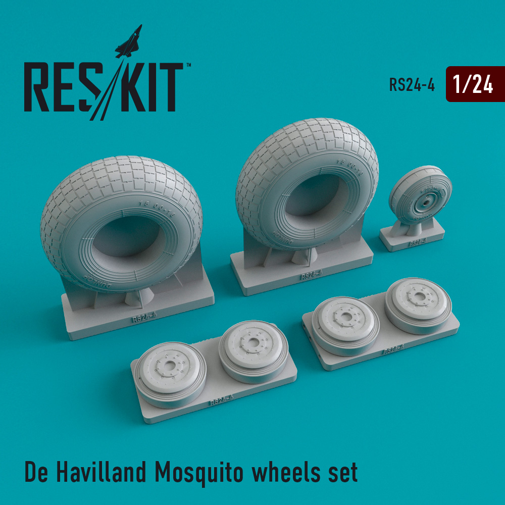 Набір смоляних коліс для De Havilland Mosquito 1/24 ResKit RS24-004