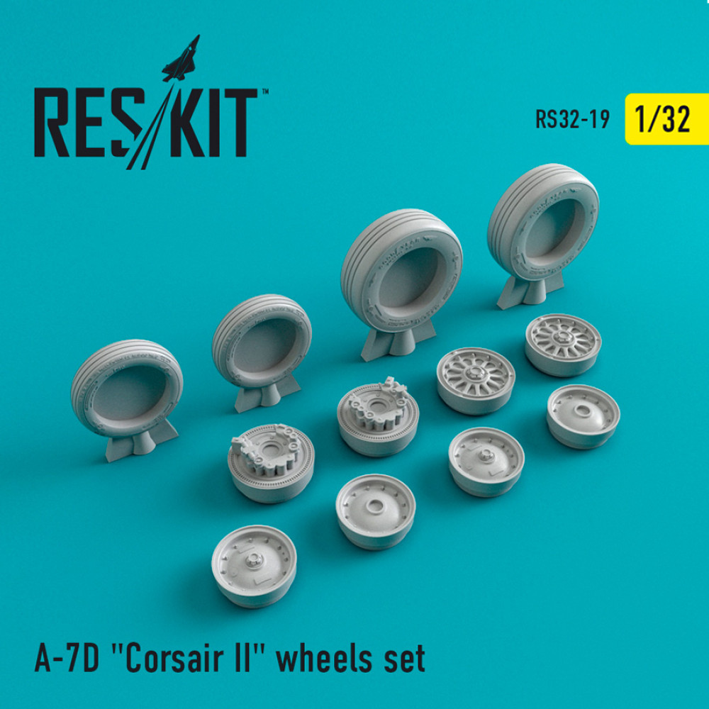 A-7 "Corsair II"D wheels set 1/32 ResKit RS32-0019