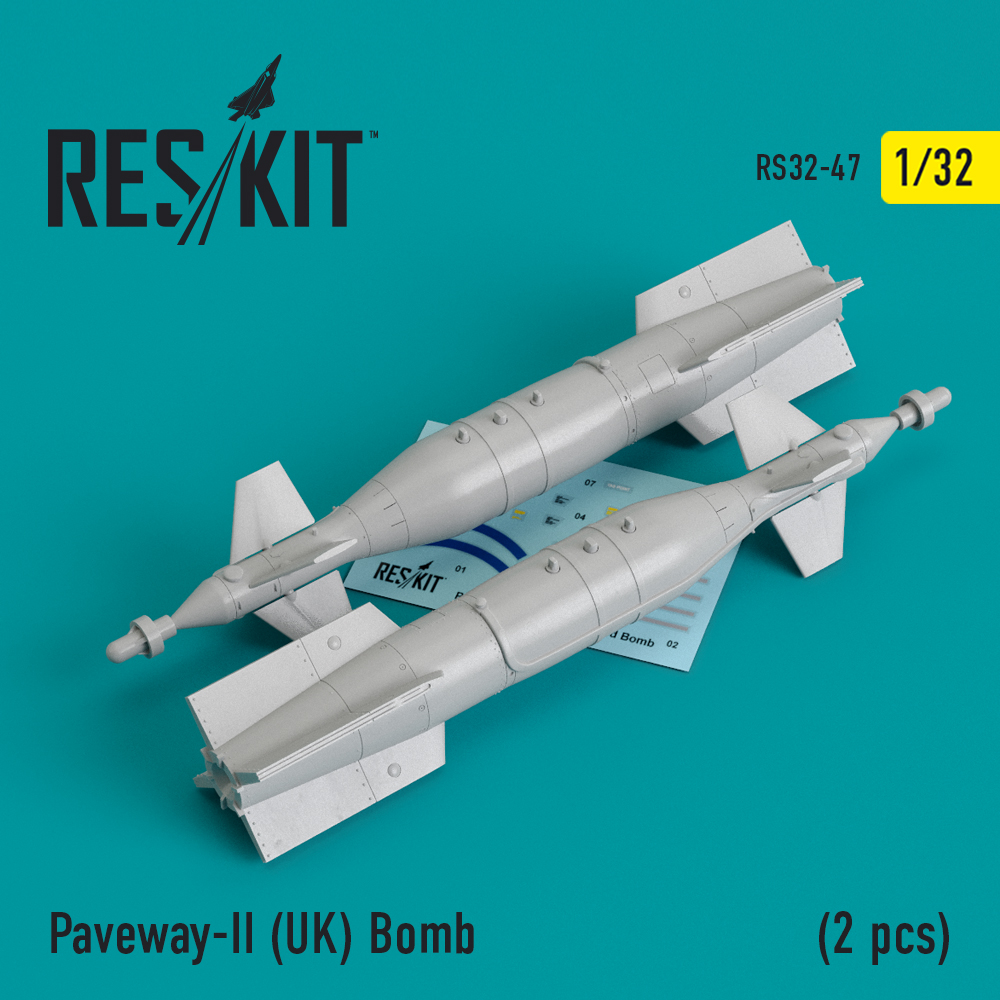 Бомби Paveway-II (UK) (2 шт.) (Tornado, Eurofighter) 1/32 ResKit RS32-0047 Бомби Paveway-II (UK) (2 шт.) (Tornado, Eurofighter) 1/32 ResKit RS32-0047