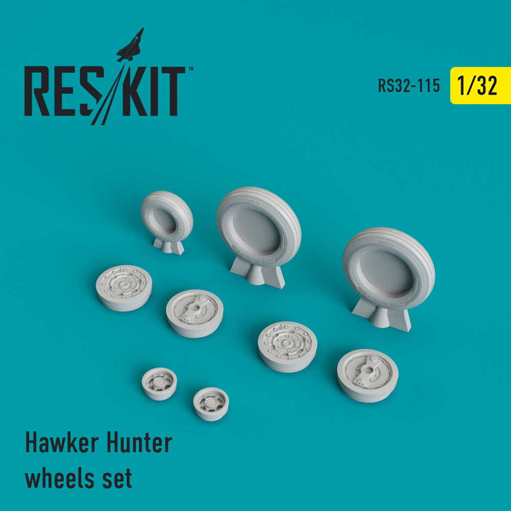 Набір смоляних коліс   Hawker Hunter 1/32 ResKit RS32-0115