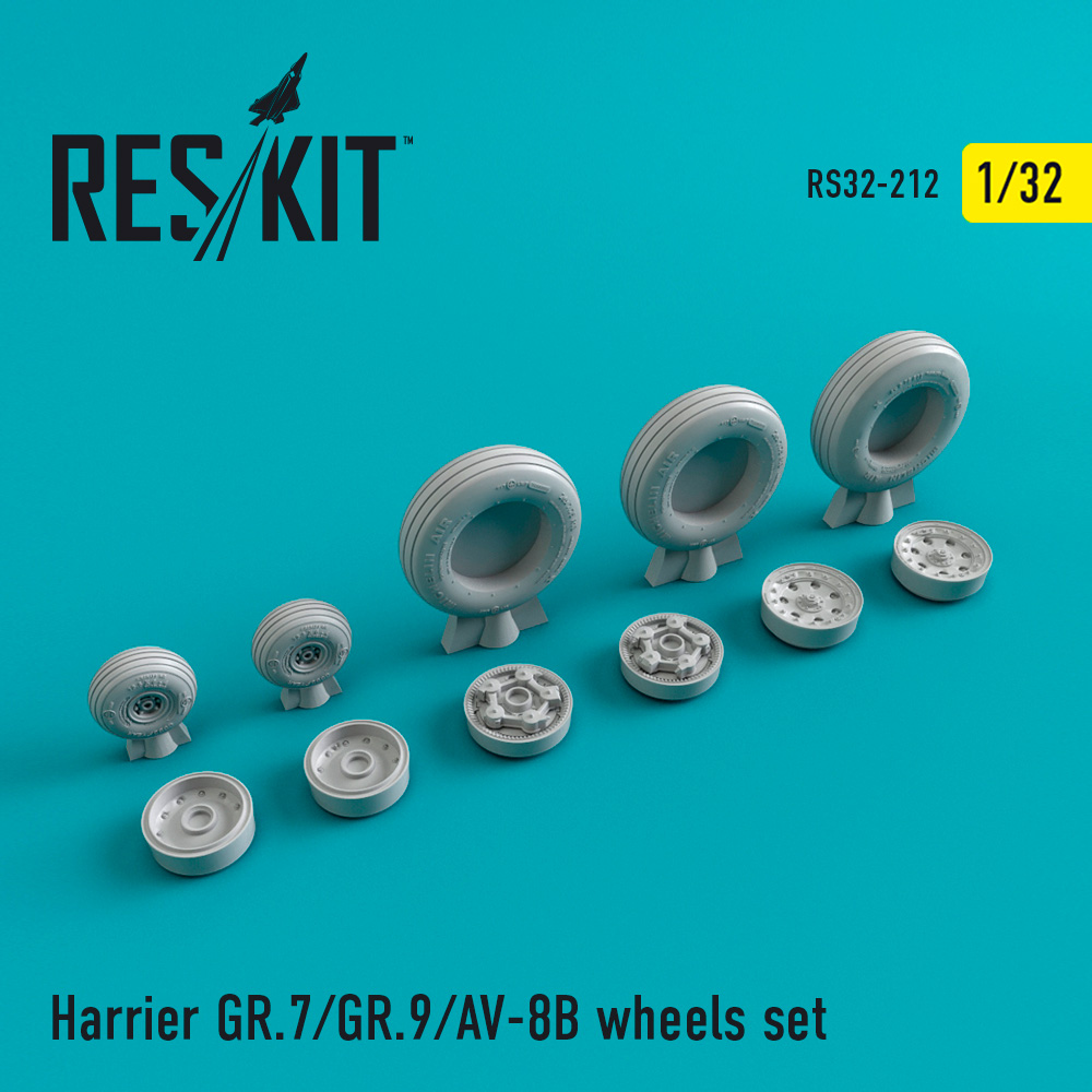 Harrier GR.7/GR.9/AV-8B wheels set 1/32 ResKit RS32-0212