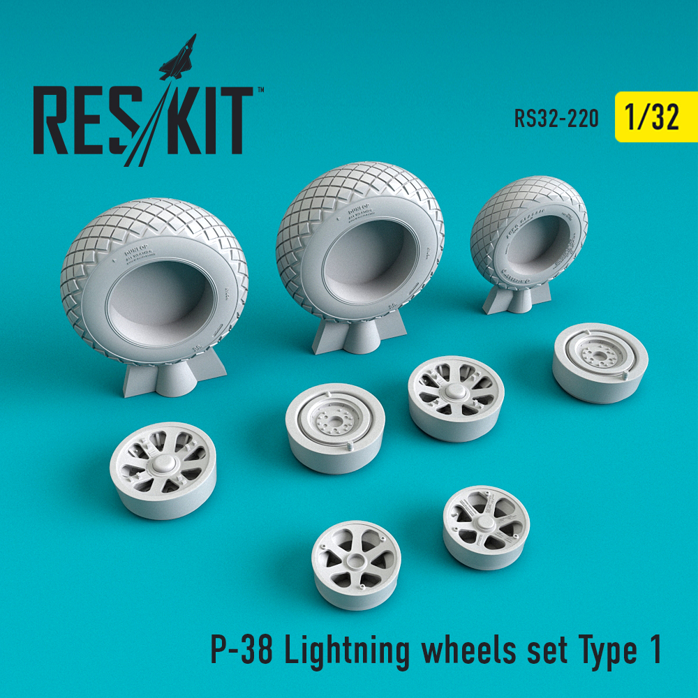 P-38 "Lightning" wheels set type 1 1/32 ResKit RS32-0220
