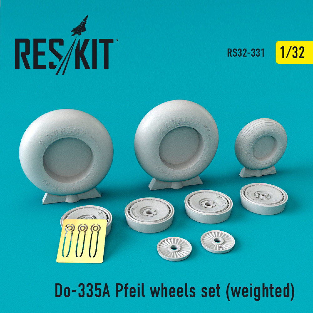 Комплект коліс Do-335А Pfeil (навантажені)  1/32 ResKit RS32-0331