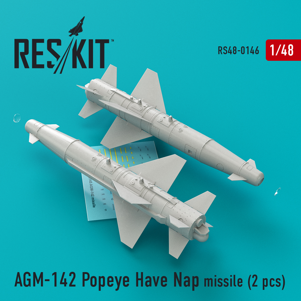 AGM-142 Popeye Have Nap missile (2 pcs) (F-4, F-15, F-16, F-111) 1/48 ResKit RS48-0146