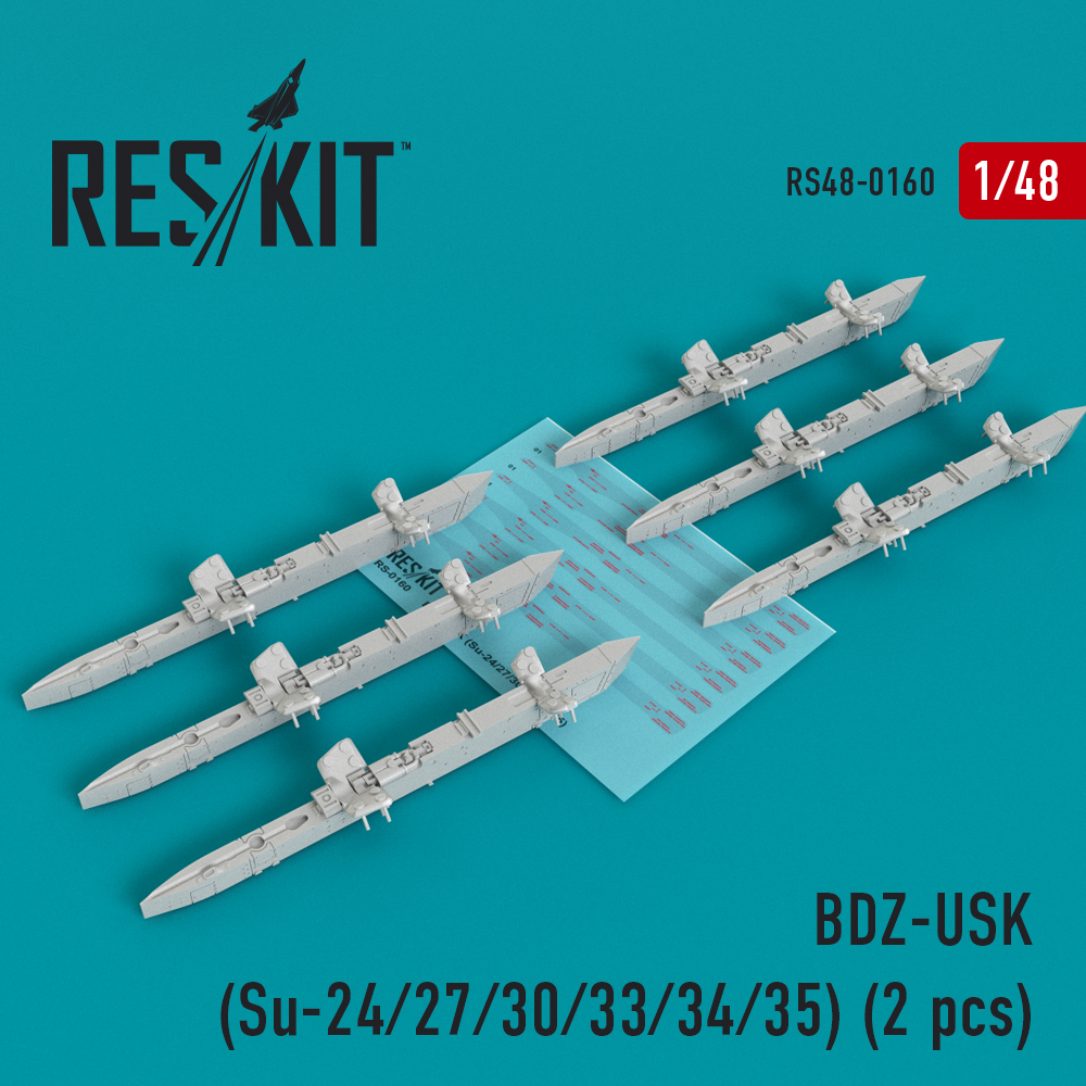 BDZ-USK Racks (Su-24/27/30/33/34/35) (6 pcs)  1/48 ResKit RS48-0160