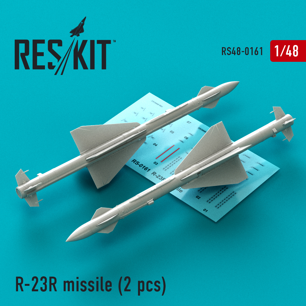 R-23R missile (2 pcs) MiG-23  1/48 ResKit RS48-0161