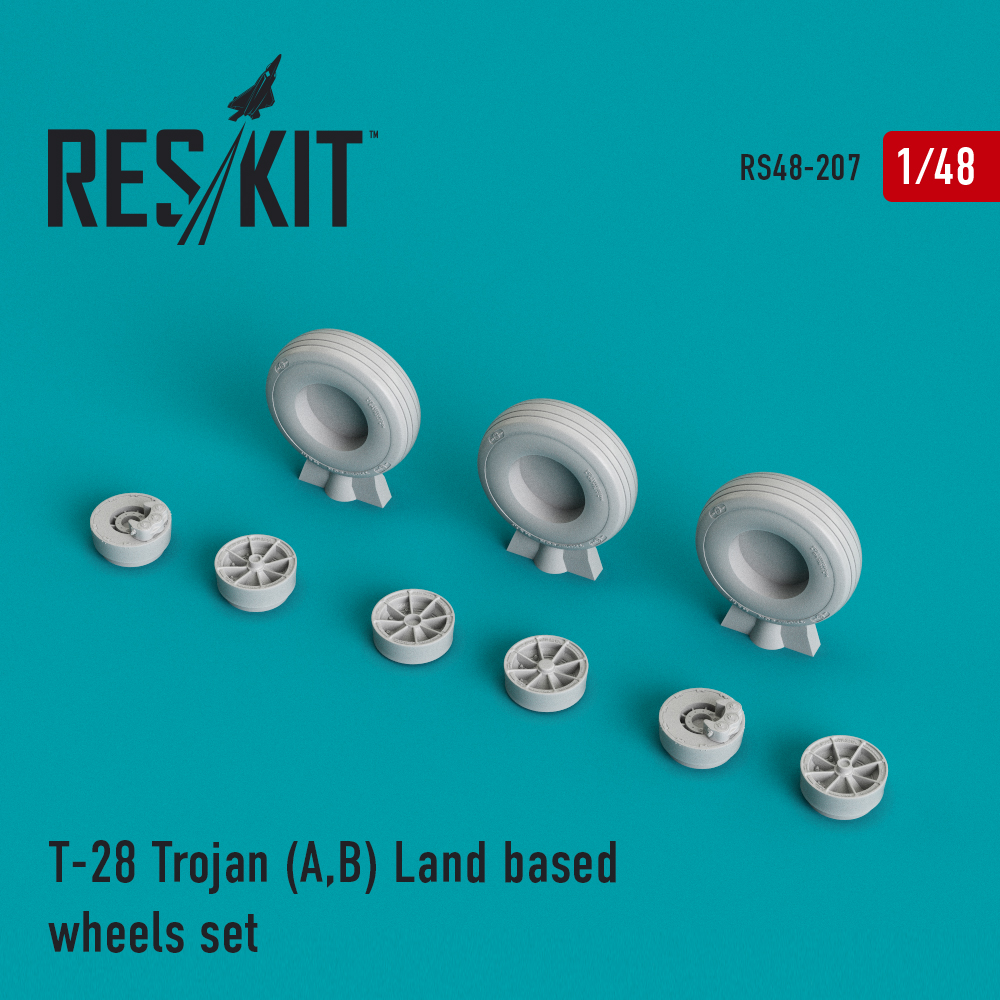 T-28 Trojan (A,B) Land based wheels set  1/48 ResKit RS48-0207