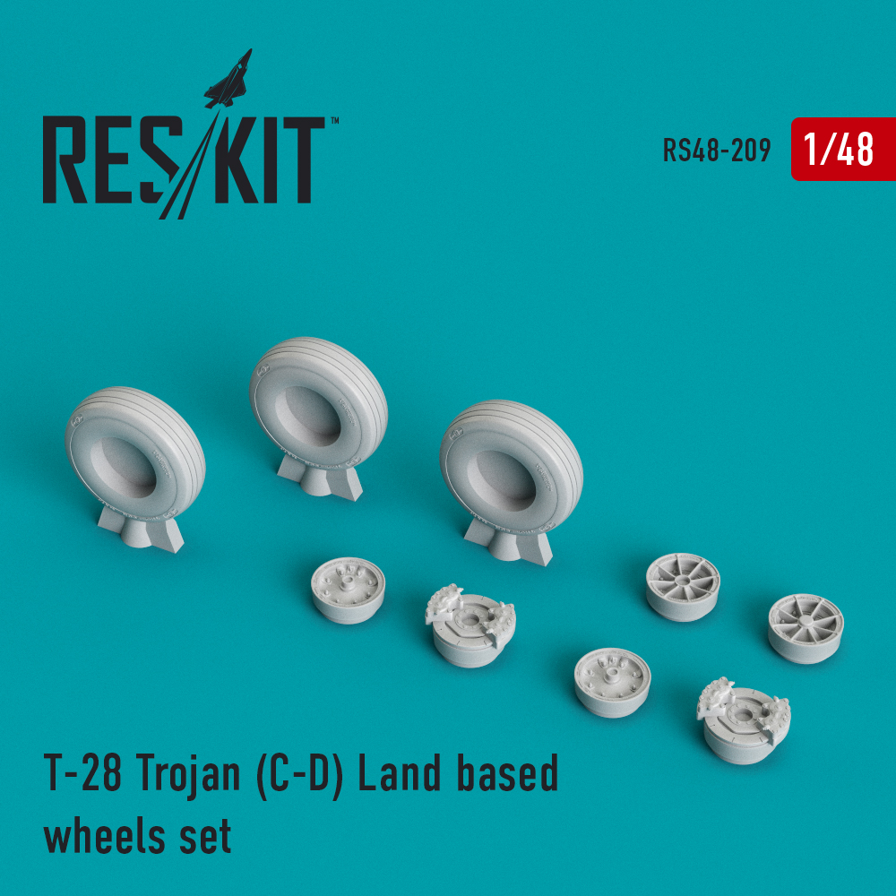 T-28 Trojan (C-D) Land based wheels set  1/48 ResKit RS48-0209