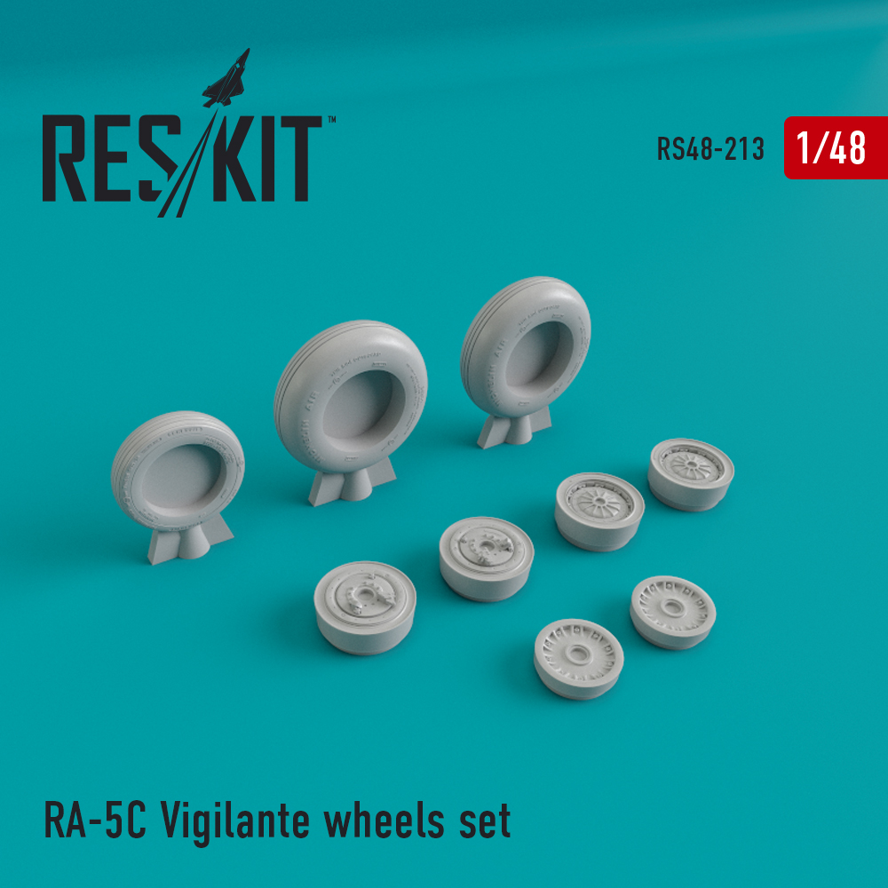 RA-5 Vigilante wheels set 1/48 ResKit RS48-0213