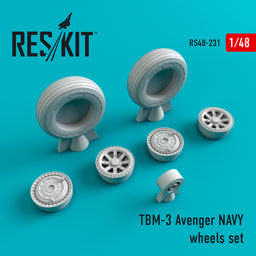 TBM-3 Avenger NAVY wheels set ResKit RS48-0231