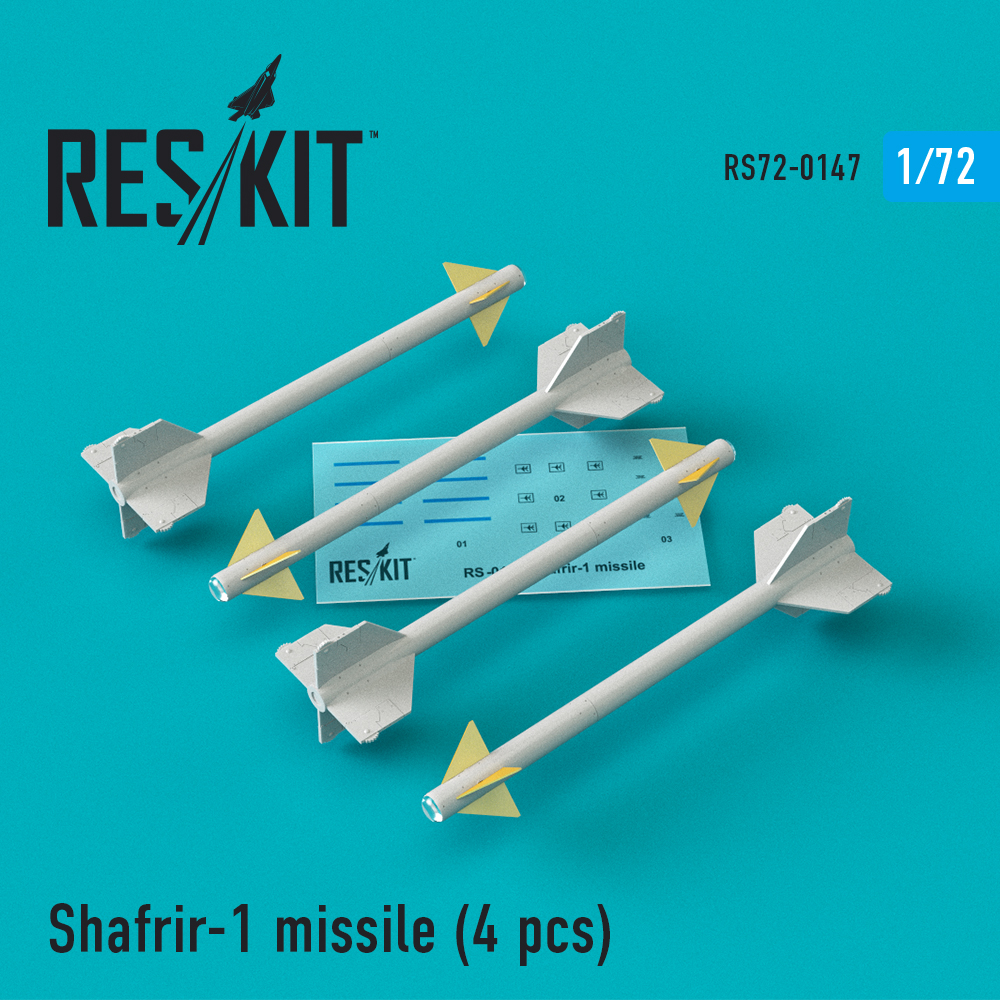 Shafrir-1 missile (4) pcs (Mirage 3C, Mirage 3CJ, Vautour II)  1/72 ResKit RS72-0147