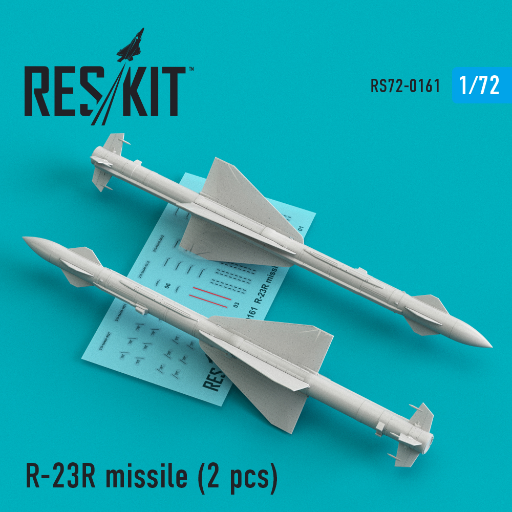 R-23R missile 2 pcs MiG-23 1/72 ResKit RS72-0161