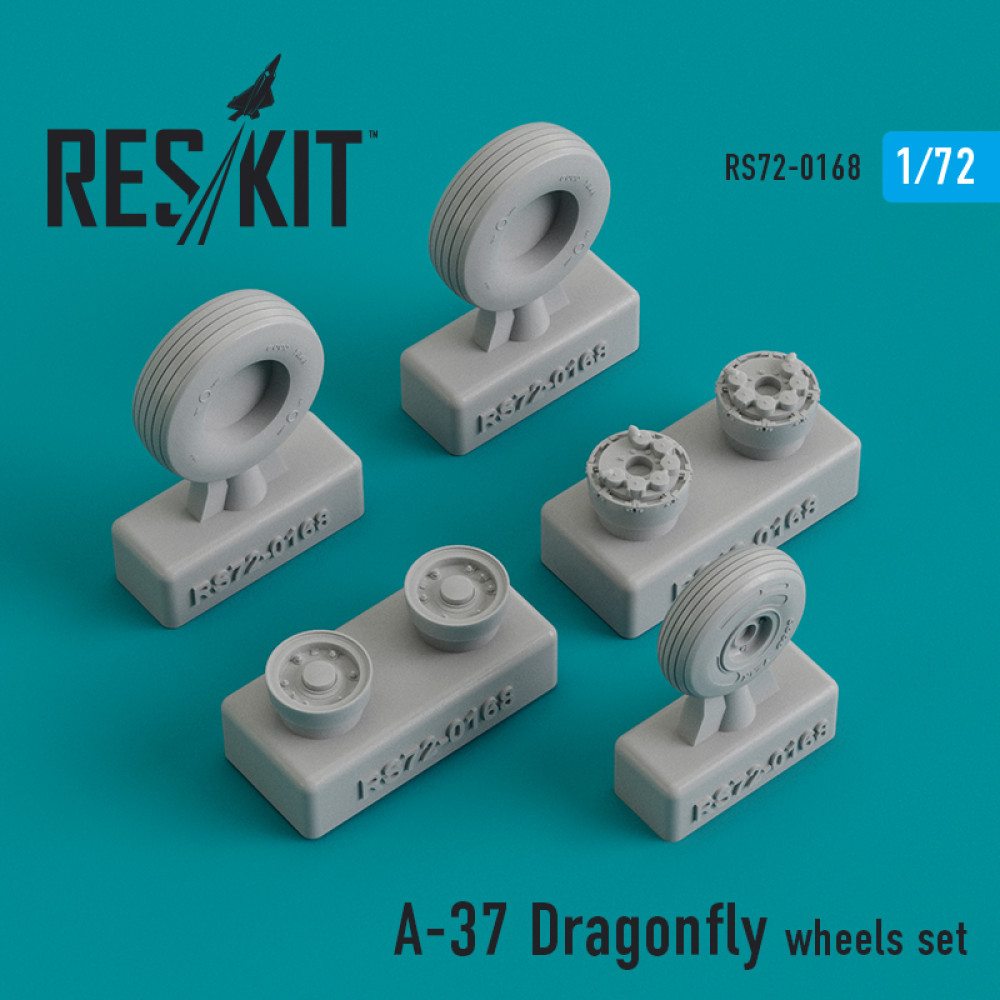 A-37 Dragonfly wheels set 1/72 ResKit RS72-0168